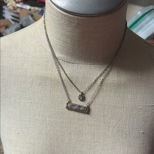 Elegant Silver and Gold Layered Necklace